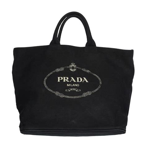 preloved prada canvas bag|prada canvas tote large.